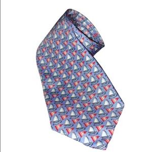 Vineyard Vines Sailboat Tie Blue 100% Silk